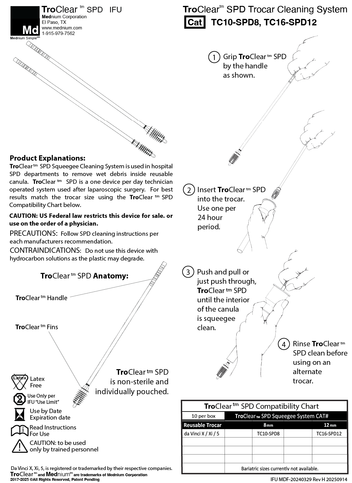 IFU TCSPD TroClear SPD Rev H